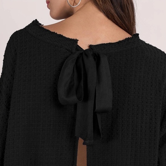 FREE PEOPLE Walking in Hueco black long sleeve top - Picture 3 of 15